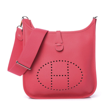 Hermes Taurillon Clemence Evelyne III PM Rose Extreme 1 of 10