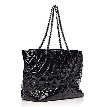 Chanel Patent Quilted Large Chic and Glitter Tote Black 3 of 12