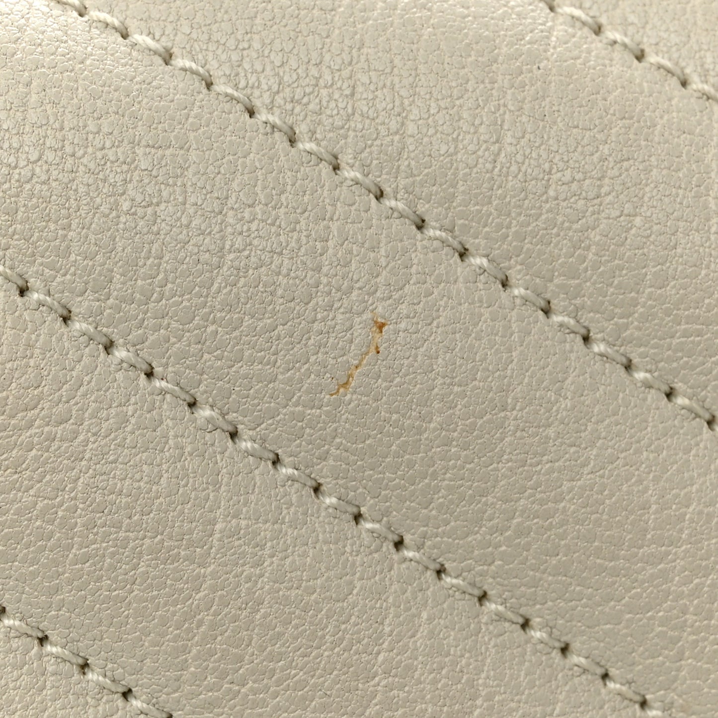 Sheepskin Matelasse Chevron Monogram Medium College Bag Dove White