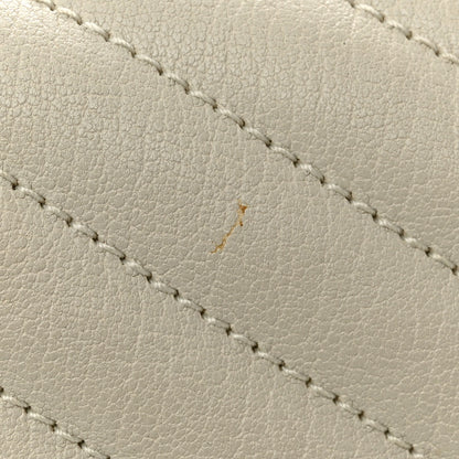 Saint Laurent Sheepskin Matelasse Chevron Monogram Medium College Bag Dove White 11 of 14