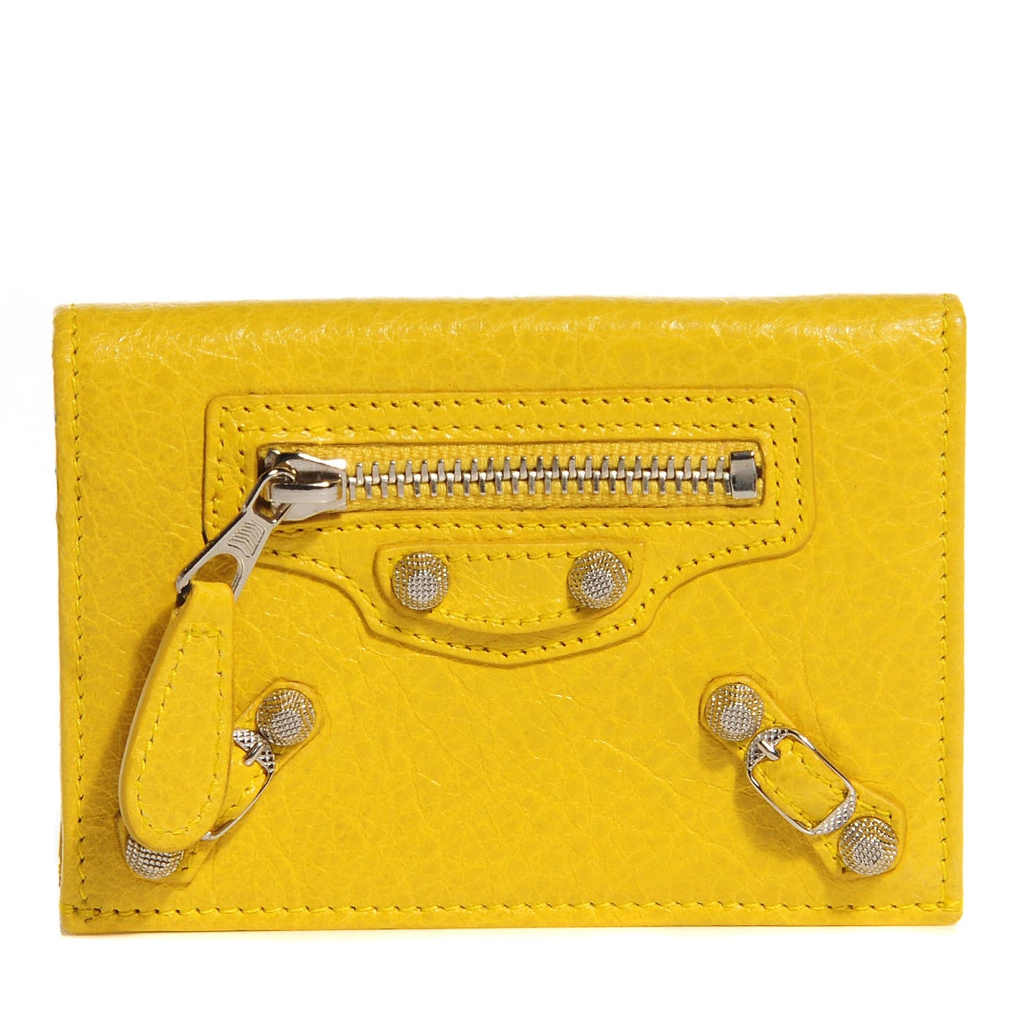 Agneau Giant 12 Silver Hardware Card Case Curry