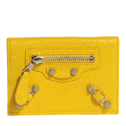 Balenciaga Agneau Giant 12 Silver Hardware Card Case Curry 1 of 9