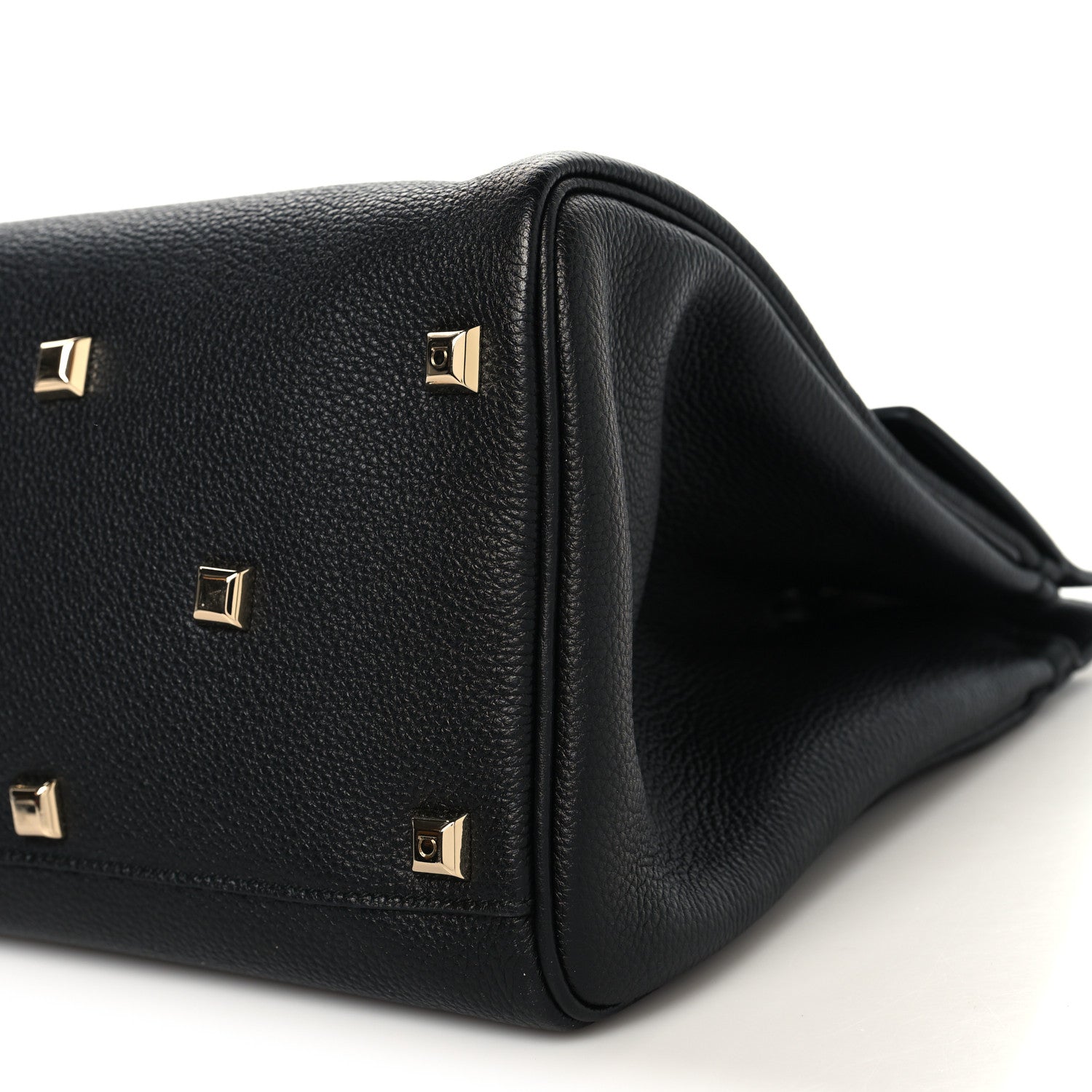 Salvatore Ferragamo Calfskin Large The Studio Bag Black 9 of 10