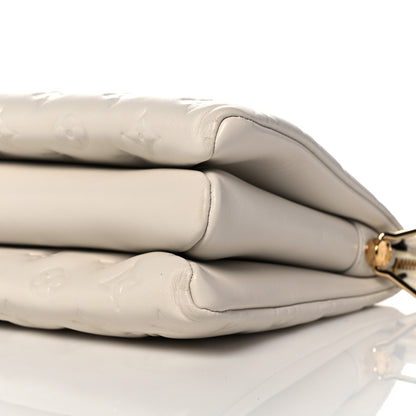 Louis Vuitton Lambskin Embossed Monogram Coussin PM Beige Cream 8 of 10