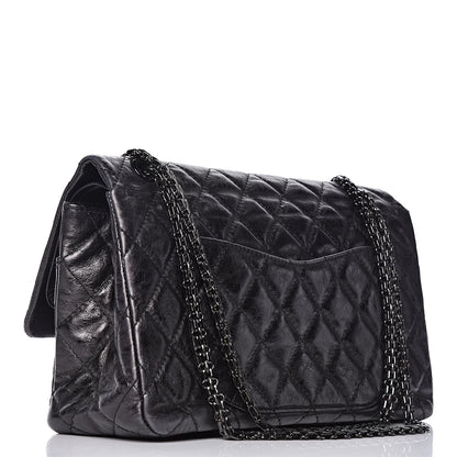 Chanel Metallic Aged Calfskin Quilted 2.55 Reissue 227 Flap So Black 4 of 15