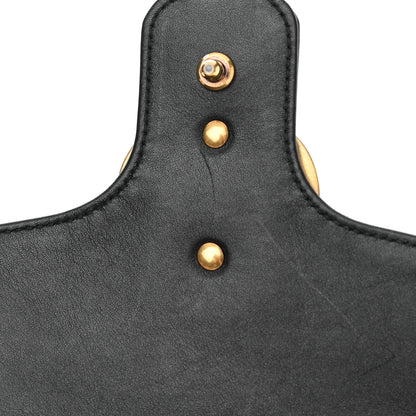 Gucci Calfskin Matelasse Studded Small Pearly GG Marmont Shoulder Bag Black 12 of 15