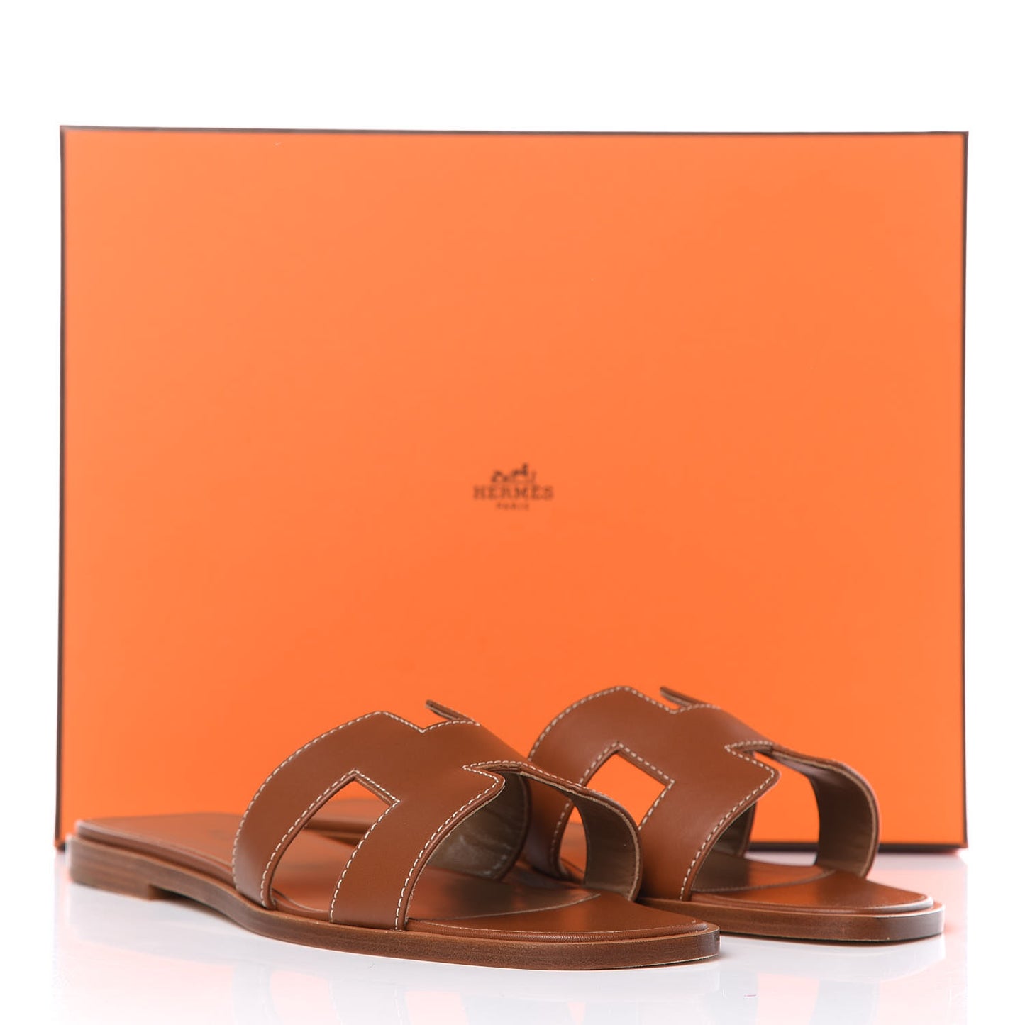 Box Calfskin Oran Sandals 37 Gold