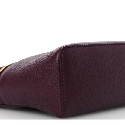 Loro Piana Grained Calfskin L19 Extra Pocket Pouch Azuki Beans 8 of 12