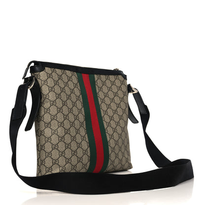 Gucci GG Supreme Monogram Web Messenger Bag Black 2 of 9