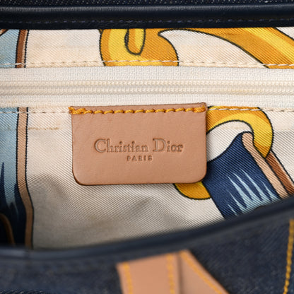 Christian Dior Denim Calfskin Saddle Bag Blue 6 of 11