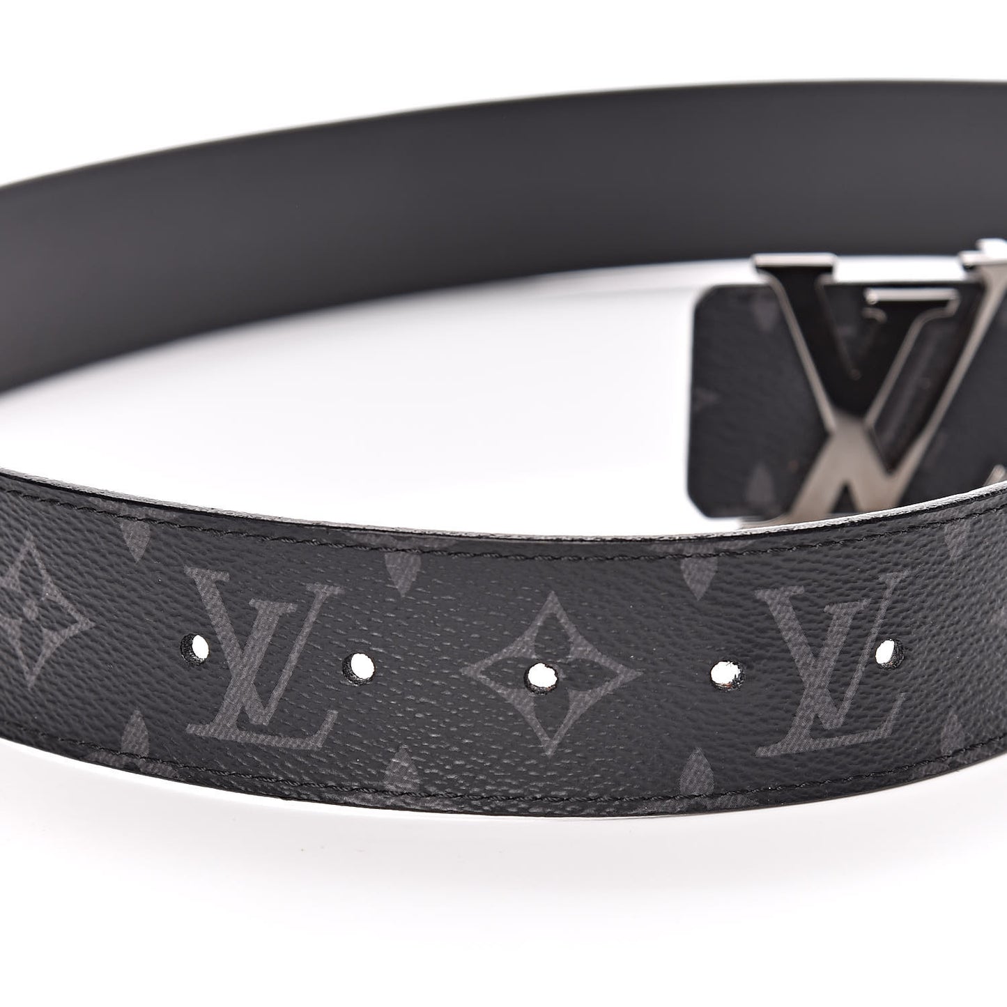 Monogram Eclipse Taigarama 40mm LV Initiales Reversible Belt 85 34 Black
