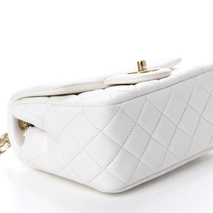 Chanel Lambskin Quilted Mini Pearl Crush Flap White 6 of 10