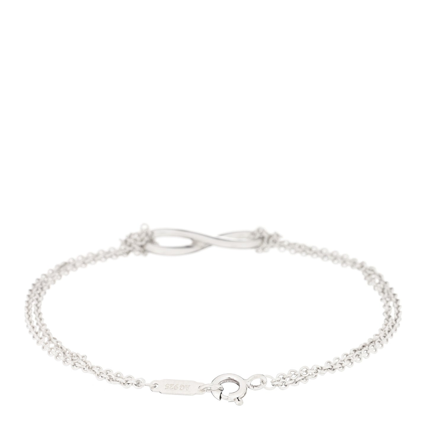 Sterling Silver Infinity Double Chain Bracelet