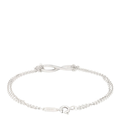 Tiffany Sterling Silver Infinity Double Chain Bracelet 2 of 3