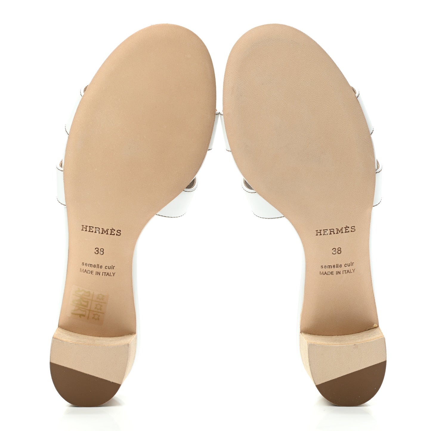 Calfskin Oasis Sandals 38 White