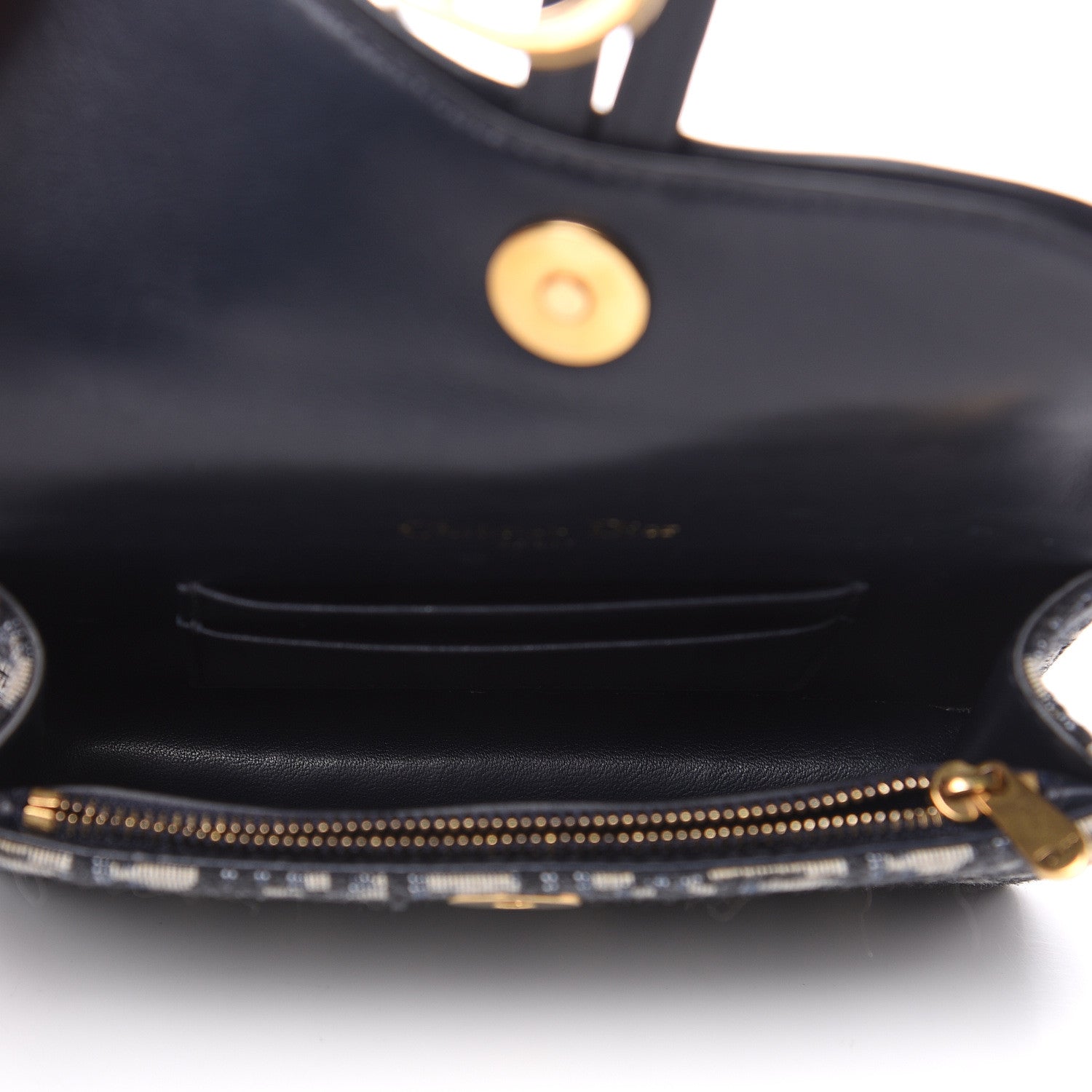 Christian Dior Oblique Saddle Belt Bag Blue 5 of 9