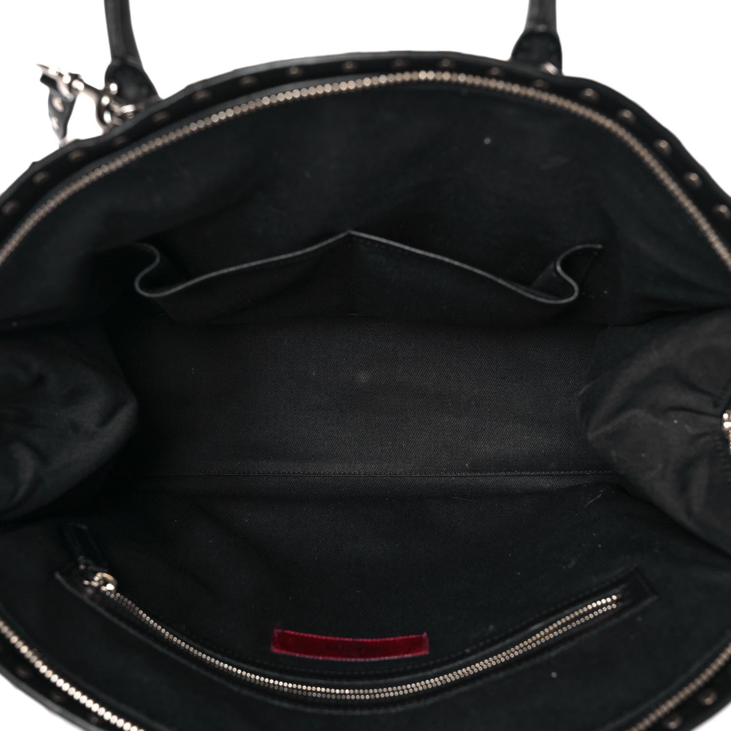 Valentino Garavani Vitello Rockstud Dome Shopper Black 5 of 11
