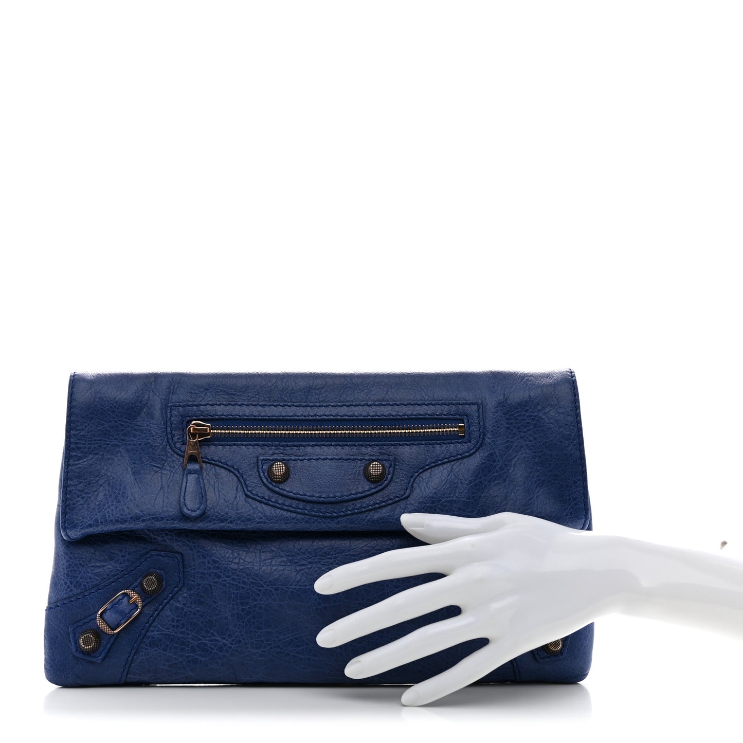 Agneau Giant 12 Rose Gold Hardware Envelope Clutch Bleuette