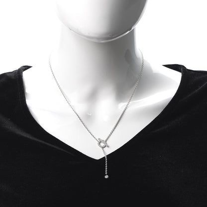 Hermes 18K White Gold Diamond Finesse Lariat Necklace 2 of 6