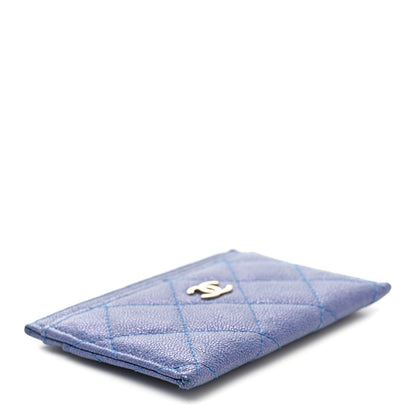 Chanel Iridescent Caviar Quilted Card Holder Dark Blue 4 of 10