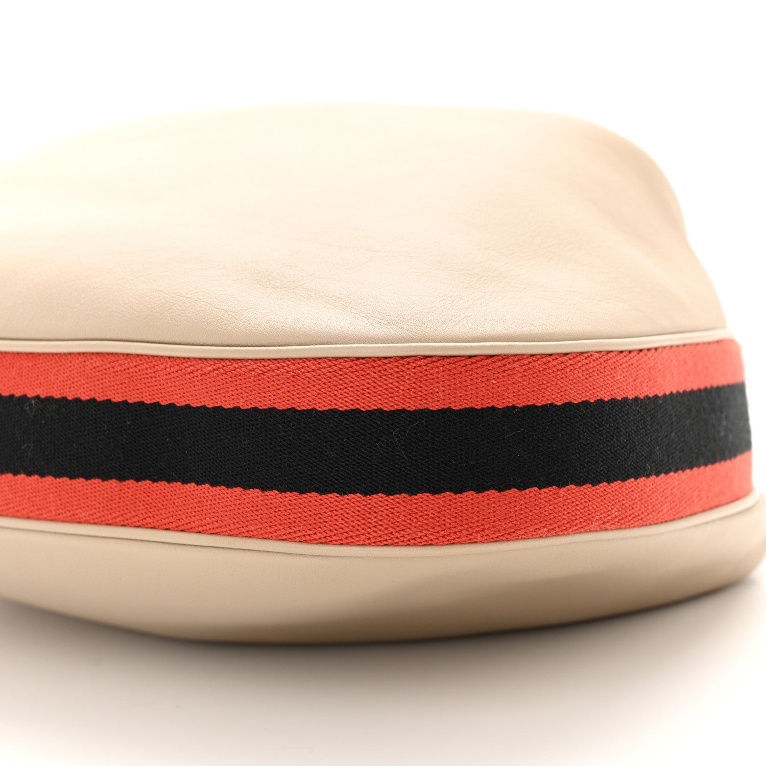 Gucci Aria Calfskin Web Large Attache Shoulder Bag Beige 9 of 10