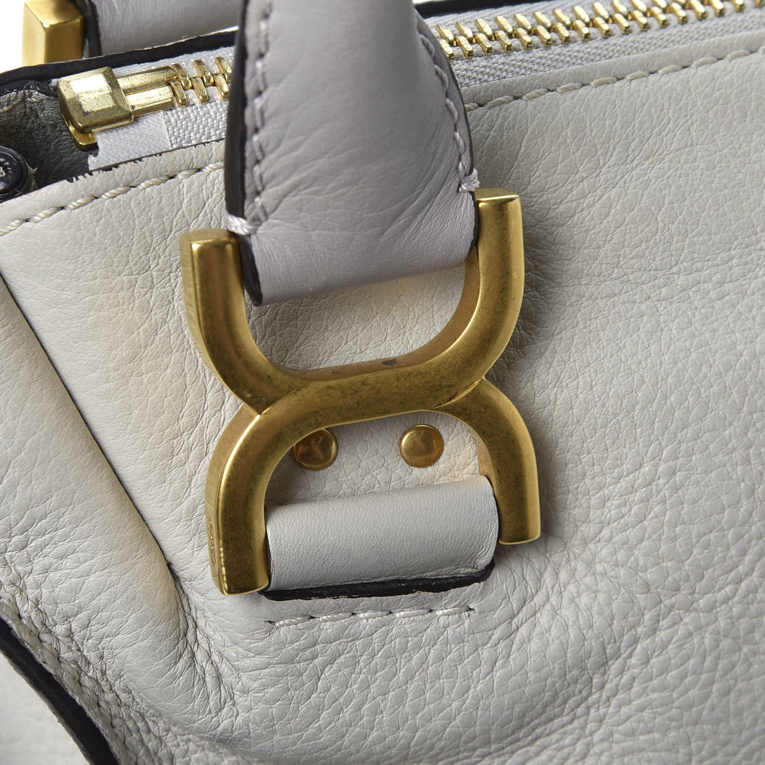 Chloe Calfskin Medium Marcie Satchel Cashmere Grey 9 of 11