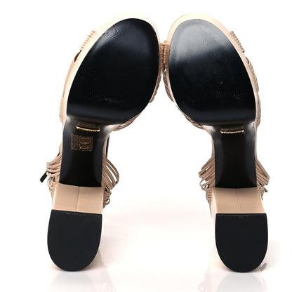Gucci Malaga Kid Knotted Strap Crawford Platform Sandals 37 Skin Rose 5 of 8