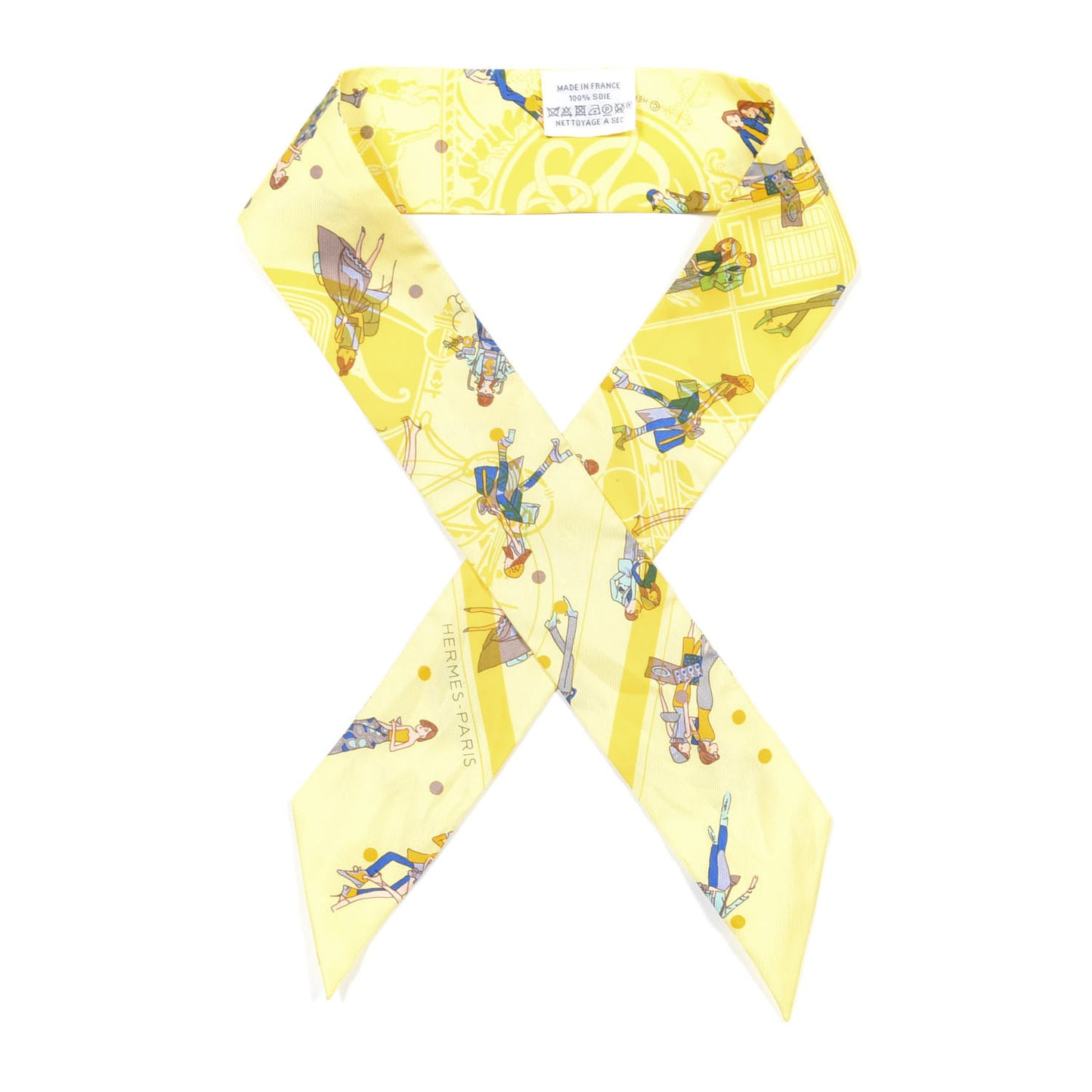 Silk Ex-Libris Les Parisie Twilly Jaune Soufre Gris