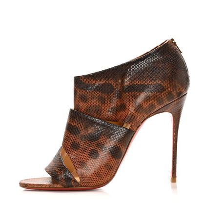 Christian Louboutin Karung Cachottiere 100 Peep Toe Booties 38.5 Brown 1 of 7
