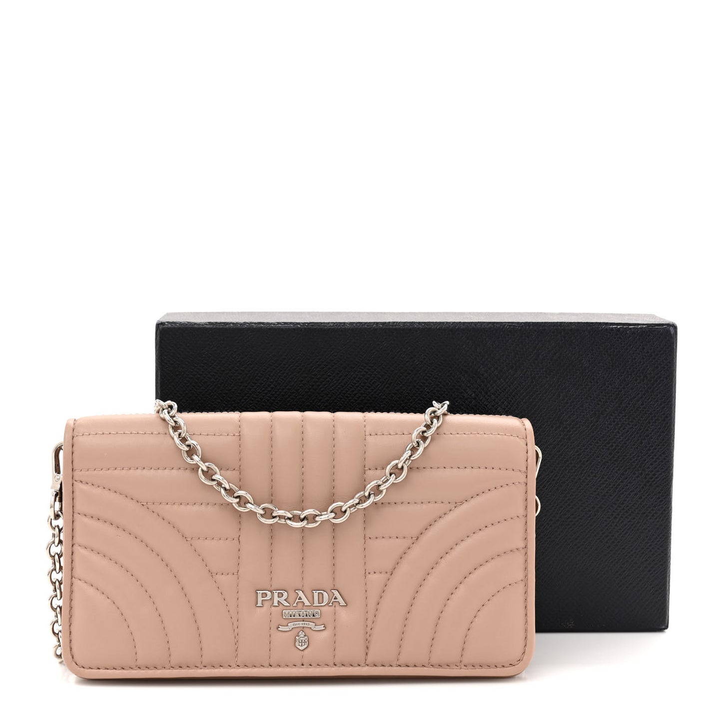 Soft Calfskin Impunture Diagramme Chain Wallet Cipria