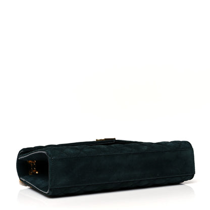 Saint Laurent Suede Mixed Matelasse Triquilt Medium Monogram Envelope Satchel Algae 4 of 11