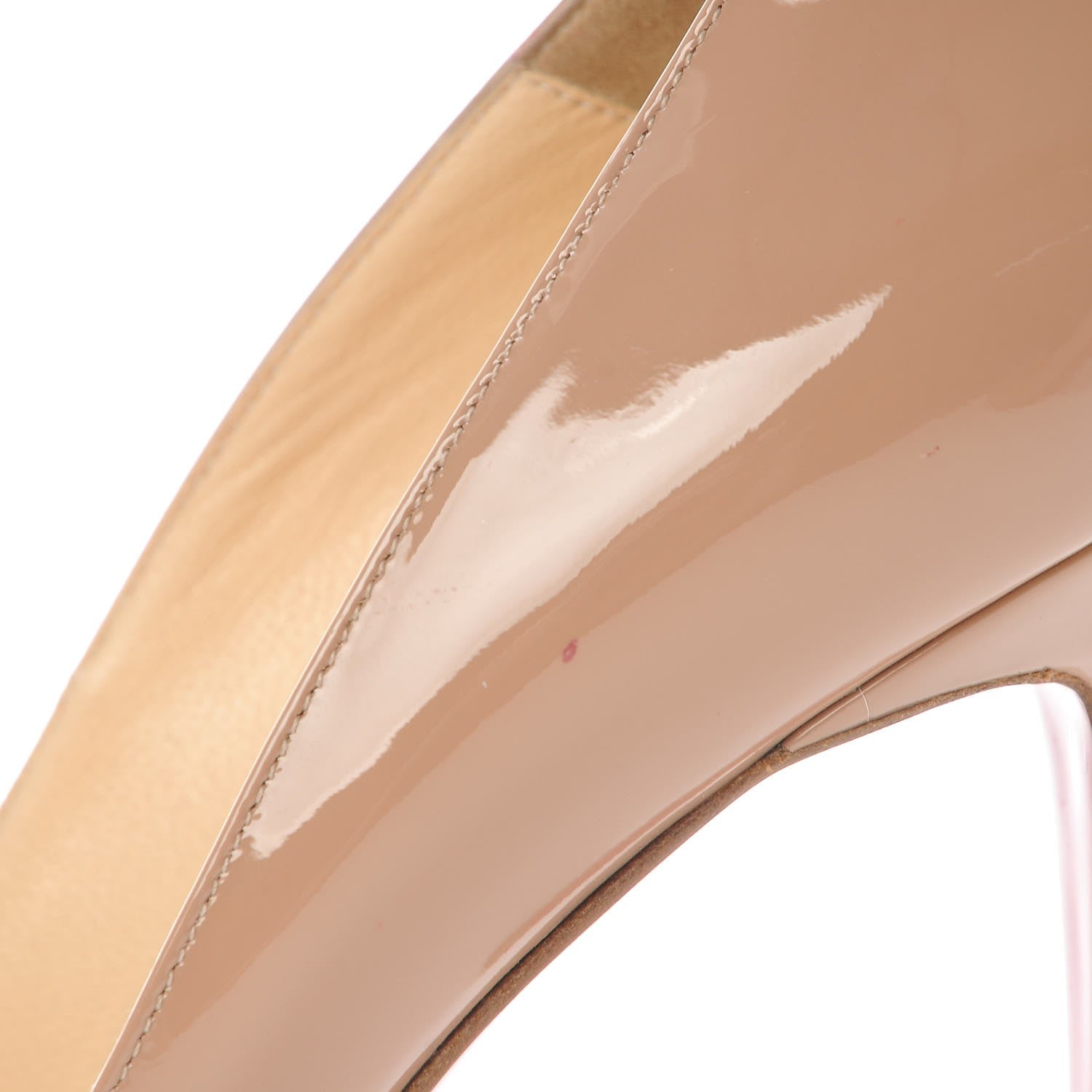 Christian Louboutin Patent Pigalle 100 Pumps 37 Nude 8 of 8