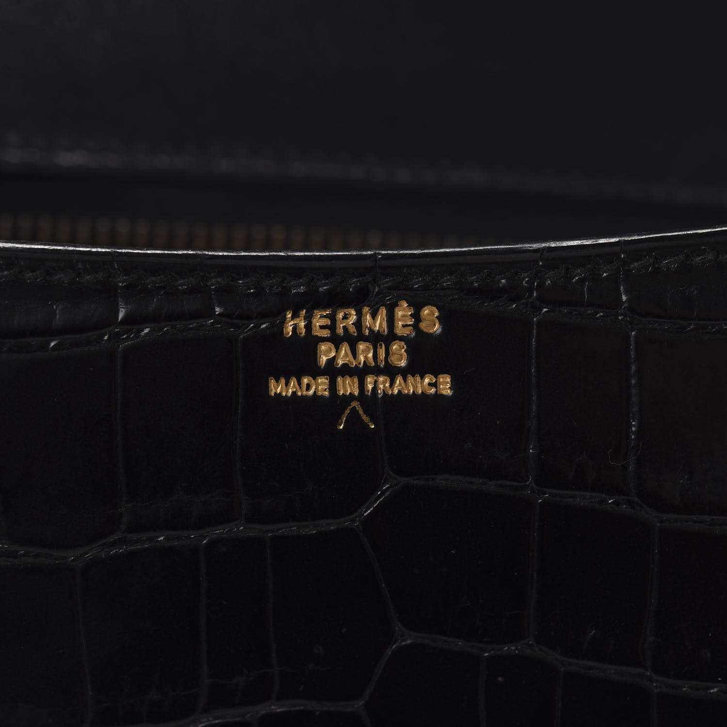 Hermes Shiny Porosus Crocodile Constance 24 Black 13 of 20