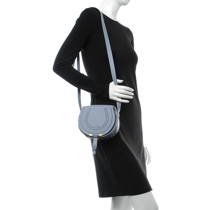 Chloe Calfskin Mini Marcie Round Crossbody Bag Washed Blue 2 of 8