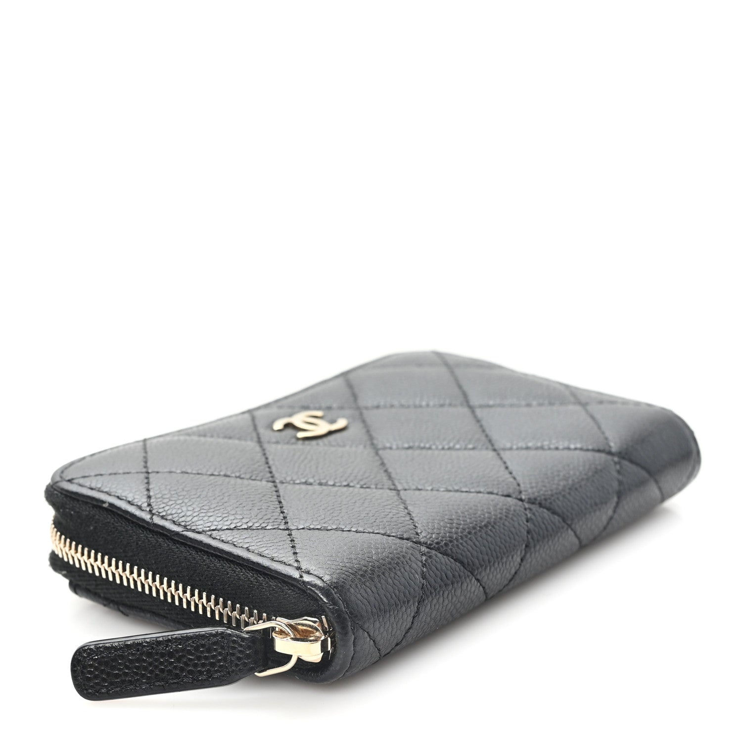 Chanel Caviar Quilted Zip Coin Purse Black 4 of 7