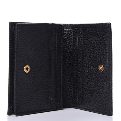 Gucci Pebbled Calfskin Butterfly Card Case Black 5 of 7