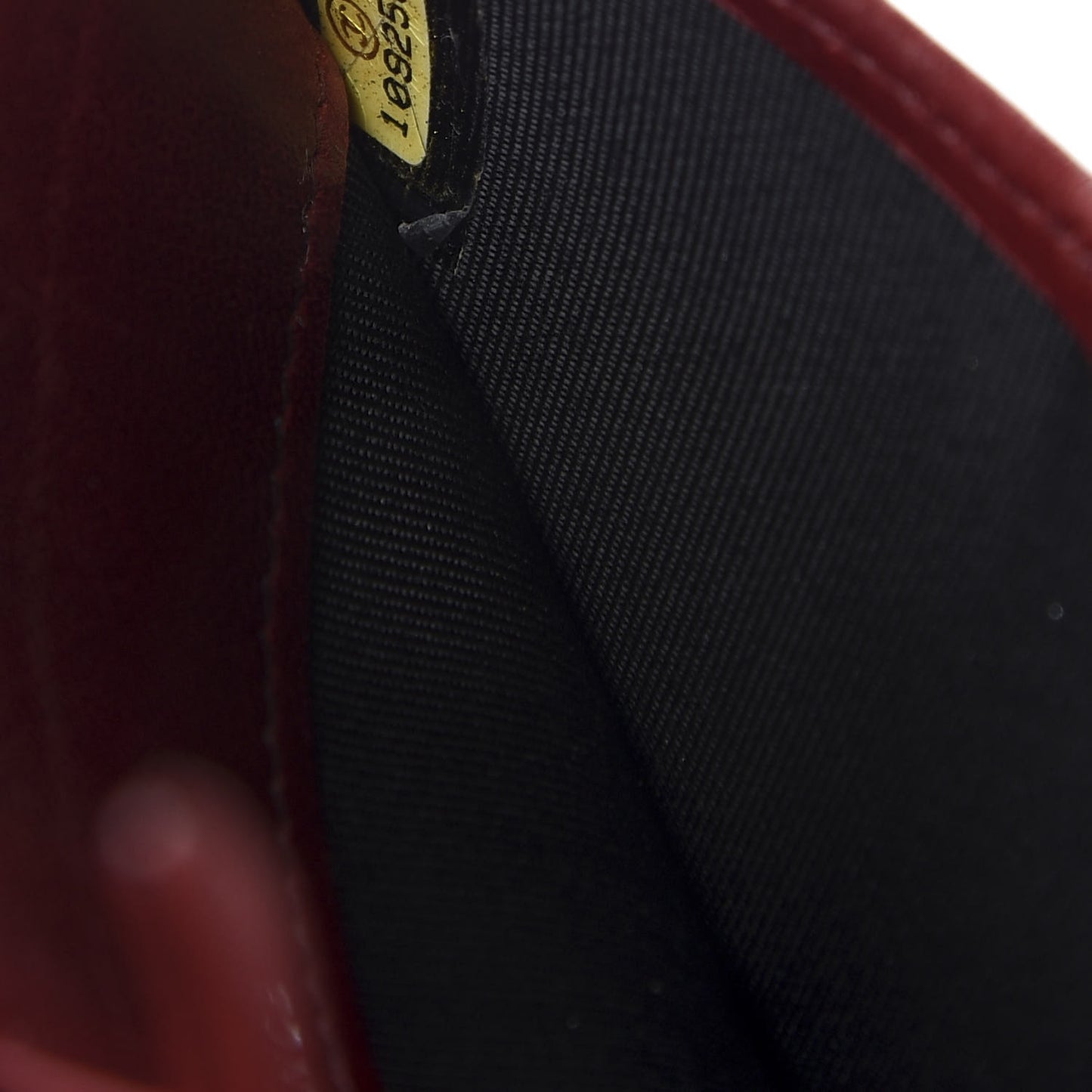 Lambskin Quilted Small Flap Wallet Dark Red