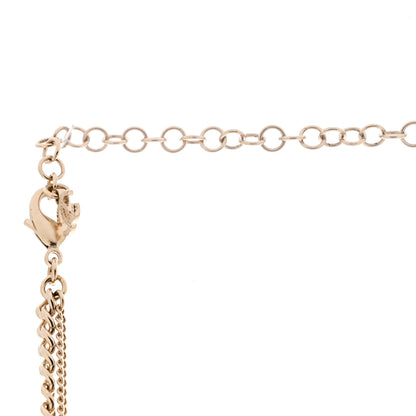Chanel Strass Crystal Studded Pearl CC Choker Necklace Gold Pearly White 5 of 6