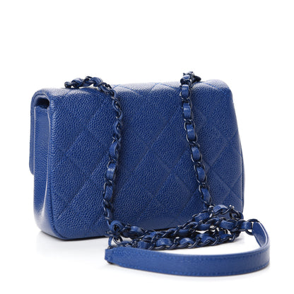 Chanel Caviar Quilted Incognito Mini Square Flap Dark Blue 3 of 11