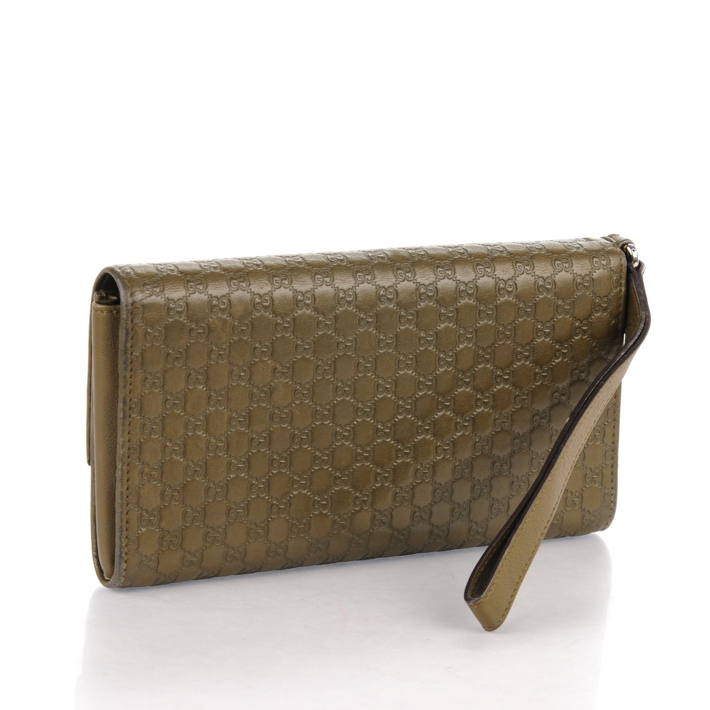 Microguccissima Travel Document Case Olive