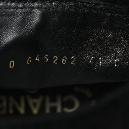 Chanel Calfskin Knit CC Short Boots 41 Black 7 of 10