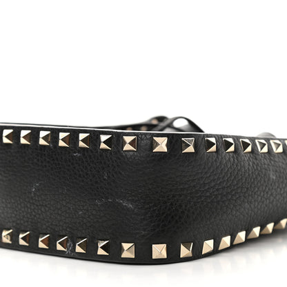 Valentino Garavani Grained Calfskin Rockstud Bucket Bag Black 10 of 13