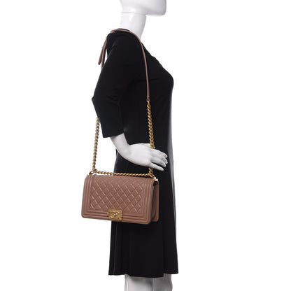 Chanel Lambskin Quilted Medium Boy Flap Beige 2 of 12