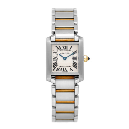 Cartier Stainless Steel 18K Yellow Gold 20mm Tank Francaise Quartz Watch 1 of 4