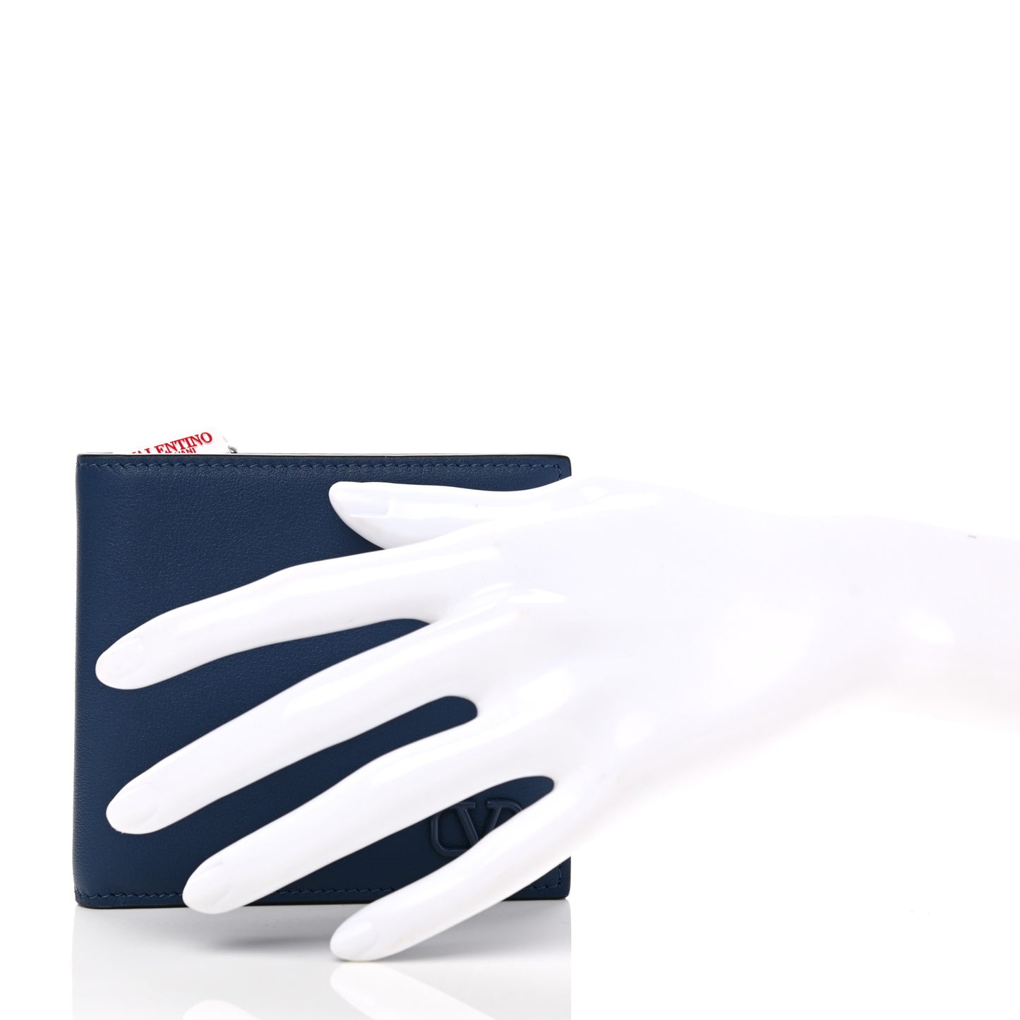 Calfskin VLogo Signature Wallet Indigo