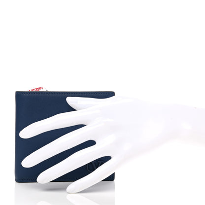 Valentino Garavani Calfskin VLogo Signature Wallet Indigo 2 of 7