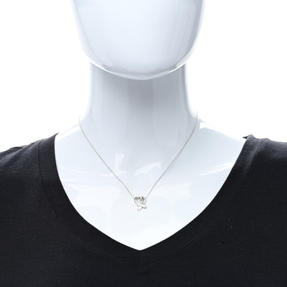 Tiffany Sterling Silver Small Paloma Picasso Loving Heart Pendant Necklace 3 of 5