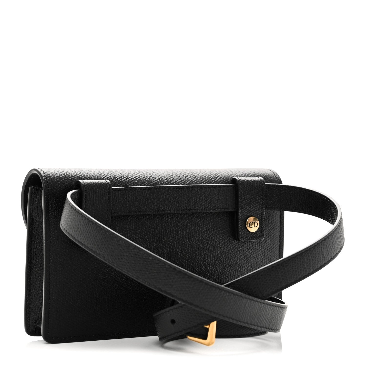 Christian Dior Grained Calfskin Saddle Belt Bag Black 3 of 10