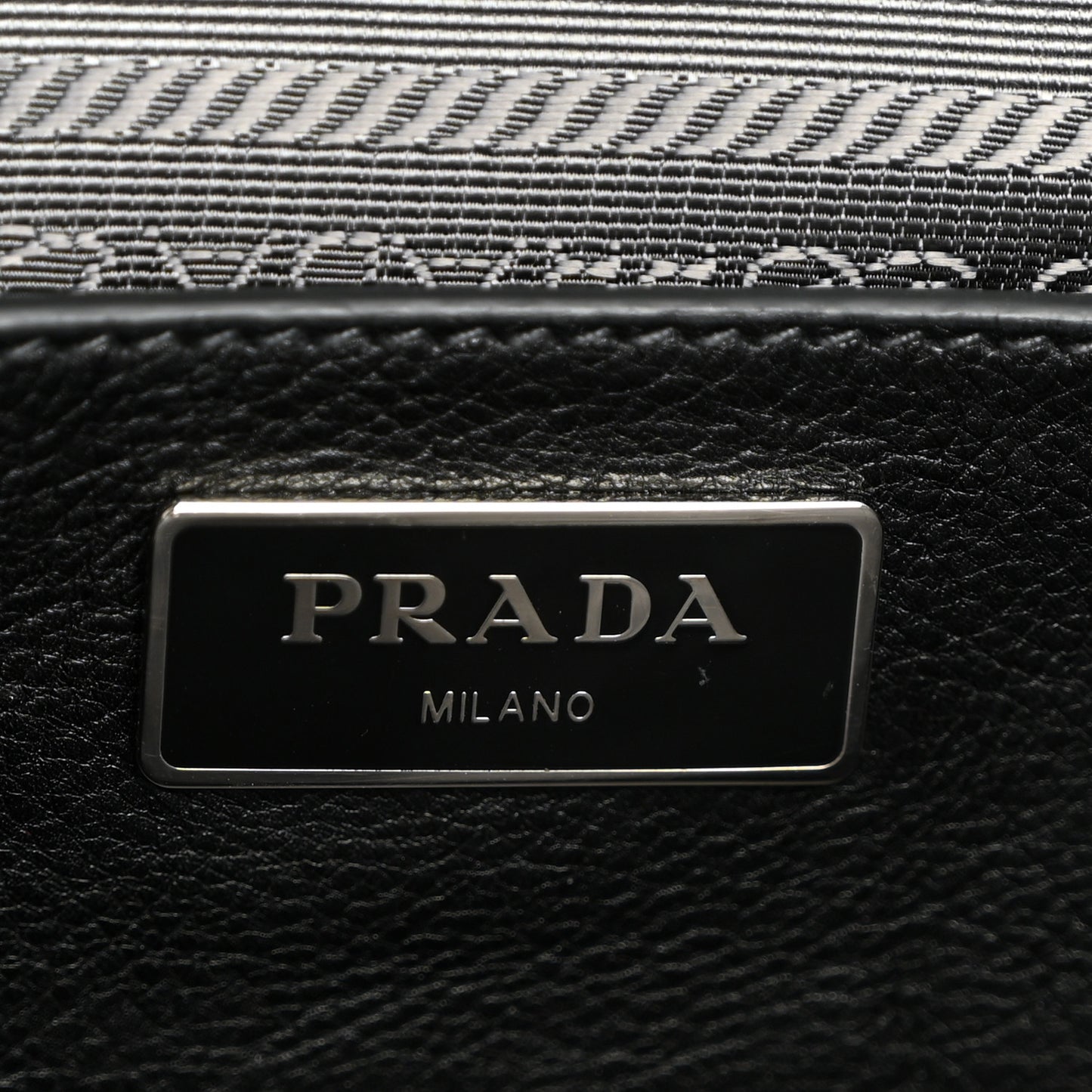 Glace Calf Twin Pocket Tote Black