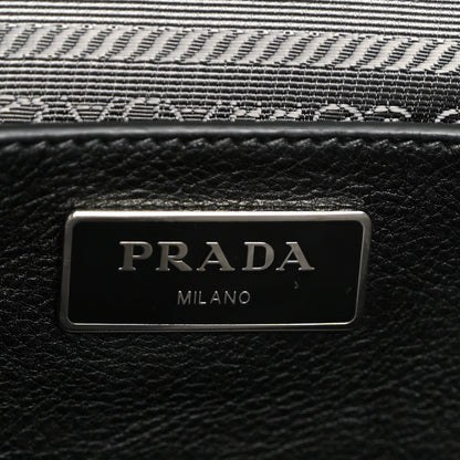 Prada Glace Calf Twin Pocket Tote Black 6 of 9